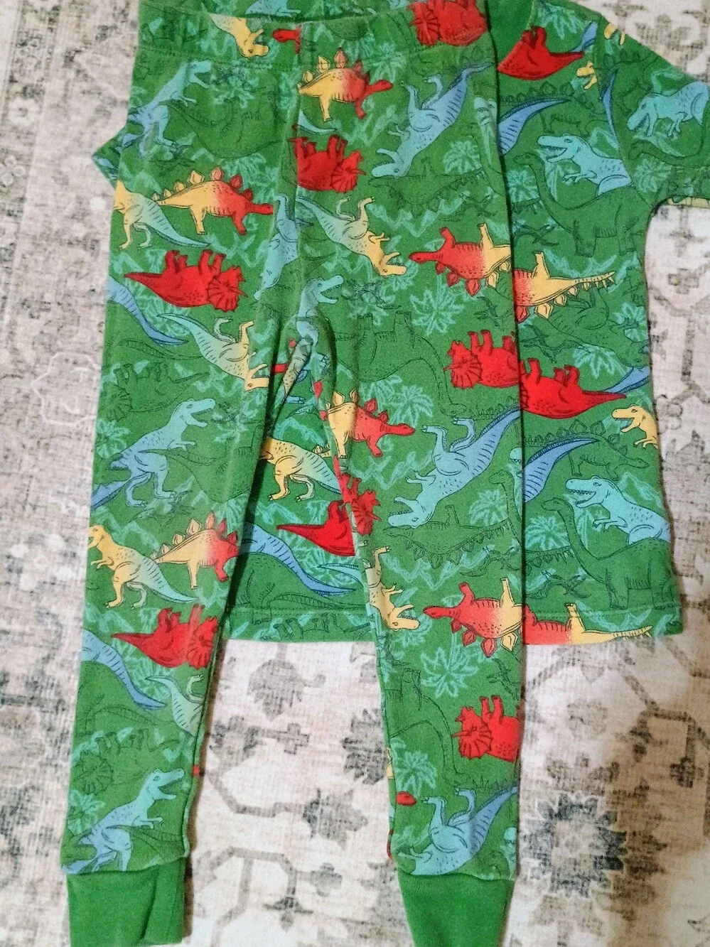 4/$15 Green Dino PJ Set